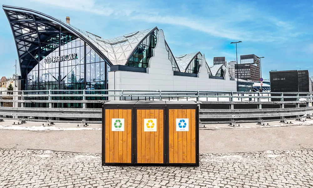 Wiata śmietnikowa Herakles III na 3 kosze