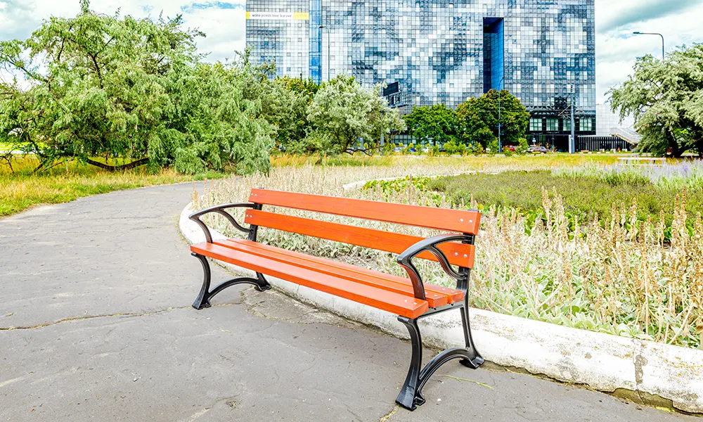 Ławka parkowa Łódzka z podłokietnikiem