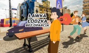 Ławka parkowa Łódzka bez oparcia