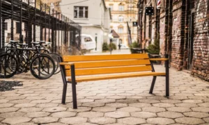 Ławka parkowa Gladiator Bis z podl. drewnianym