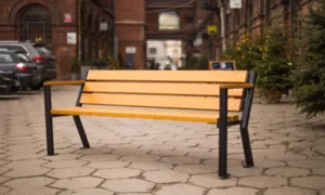 Ławka parkowa Gladiator Bis z podl. drewnianym