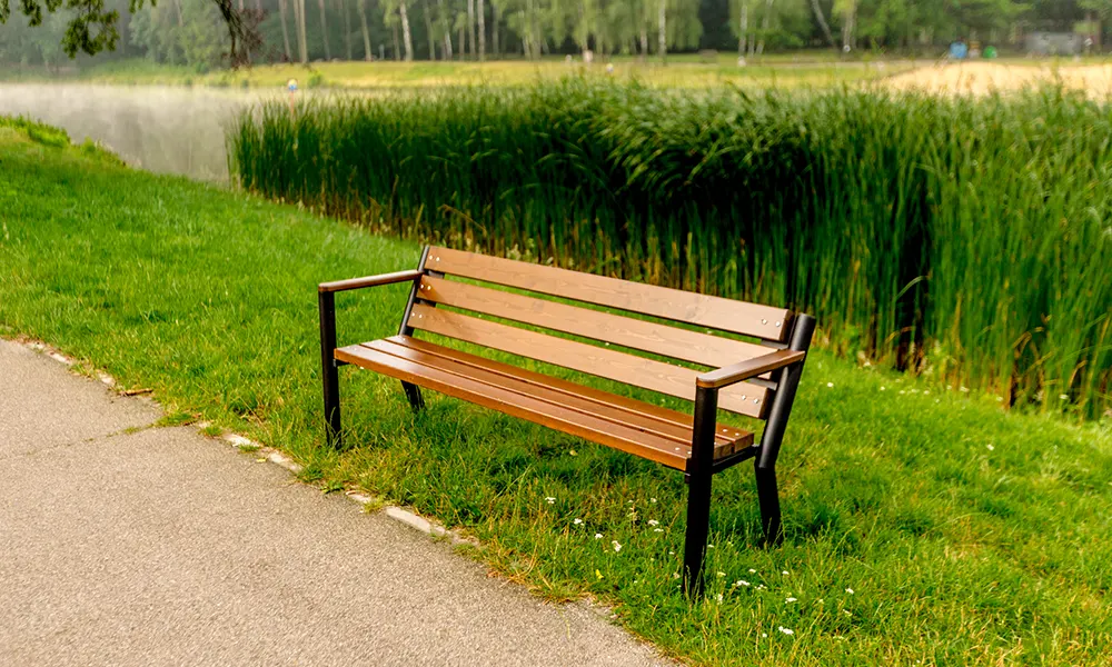 Ławka parkowa Gladiator Bis z podl. drewnianym