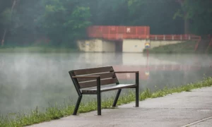 Ławka parkowa Gladiator Bis z podl. drewnianym