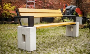 Ławka parkowa Roma z podłokietnikiem