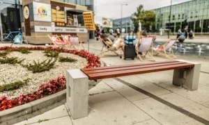 Ławka parkowa Roma bez oparcia