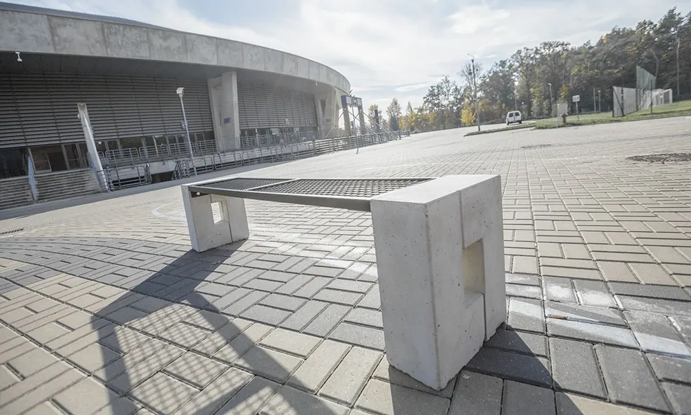 Ławka parkowa Roma Solid bez oparcia