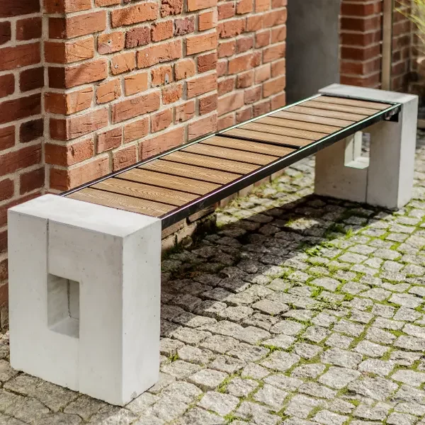 Ławka parkowa Roma WPC bez oparcia