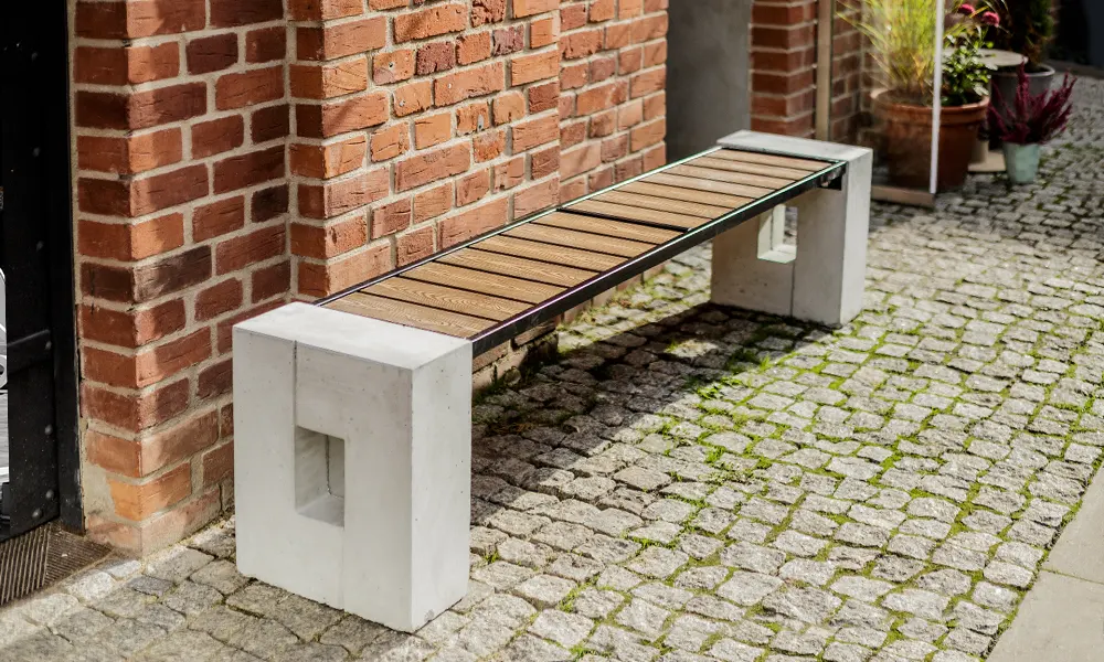 Ławka parkowa Roma WPC bez oparcia