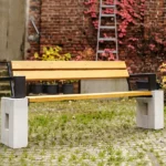 Ławka parkowa Roma z podłokietnikiem