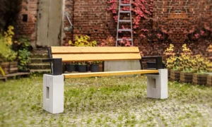 Ławka parkowa Roma z podłokietnikiem