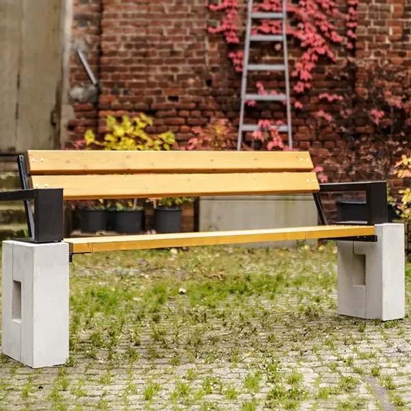 Ławka parkowa Roma z podłokietnikiem