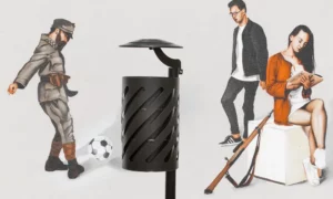 Kosz na śmieci Sofia Bis z daszkiem